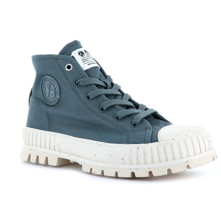 Palladium Pallashock Mid Organic Laarzen Heren Donkerblauw | NL 56BJQKC